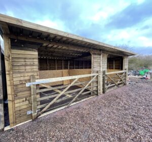 24x12 double open front - timber gates